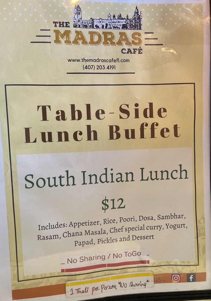 South Indian Lunch Thali