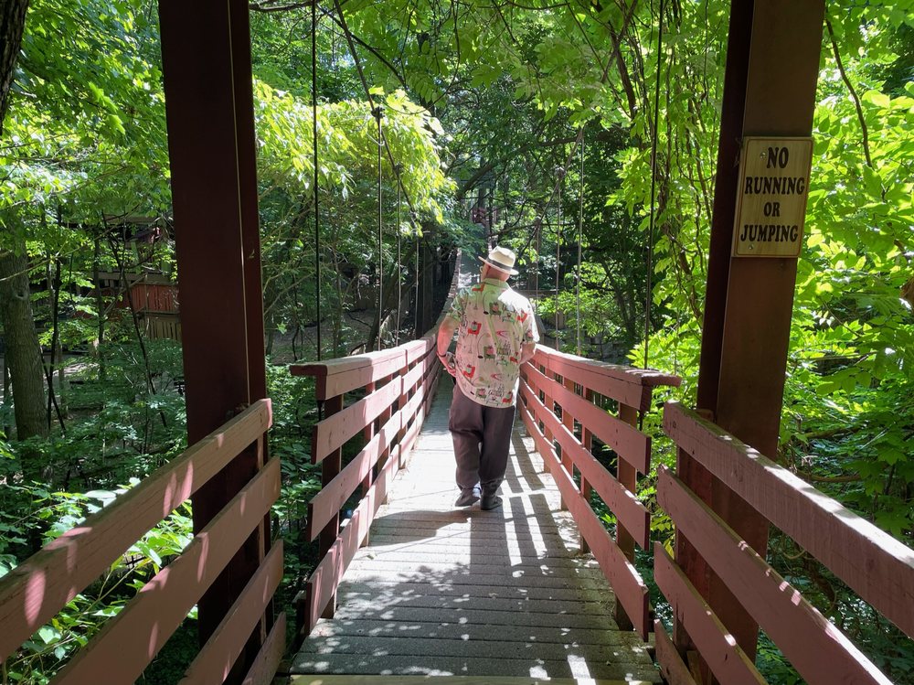 swinging bridge