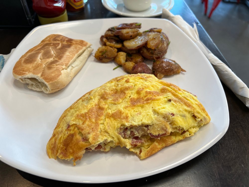 Bacon and cheese omelet