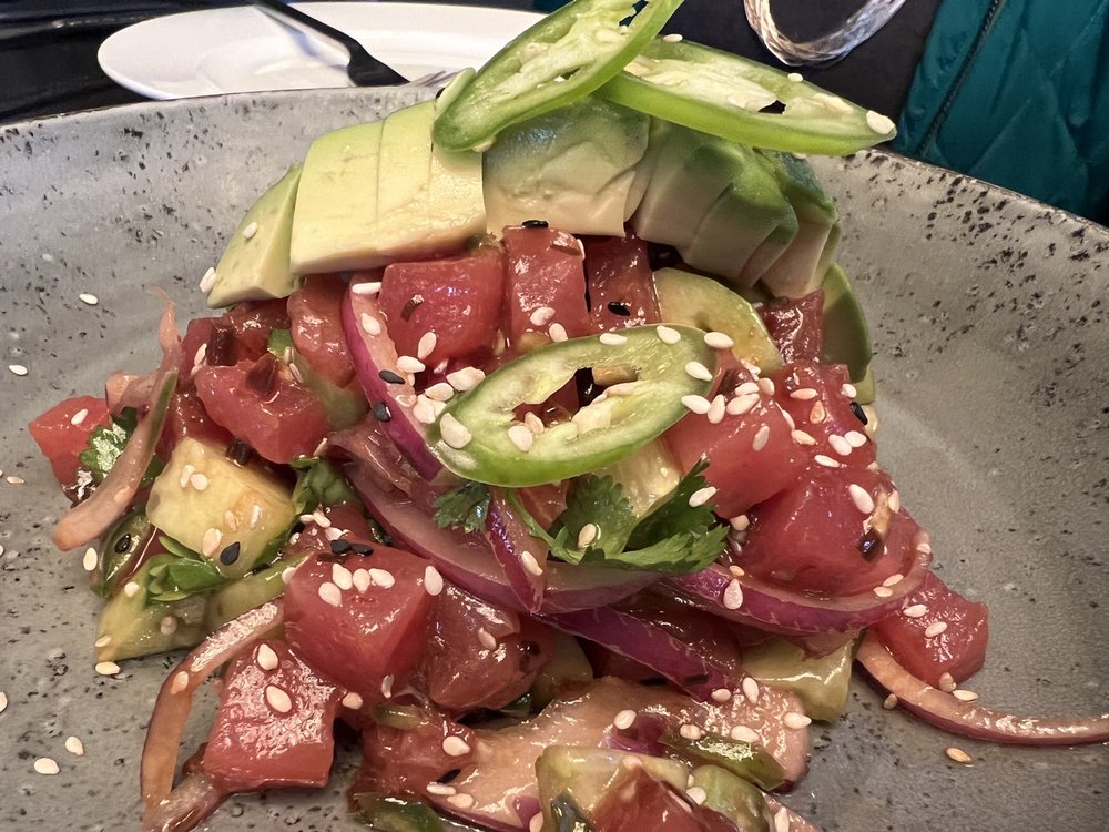 Ahi tuna crudo