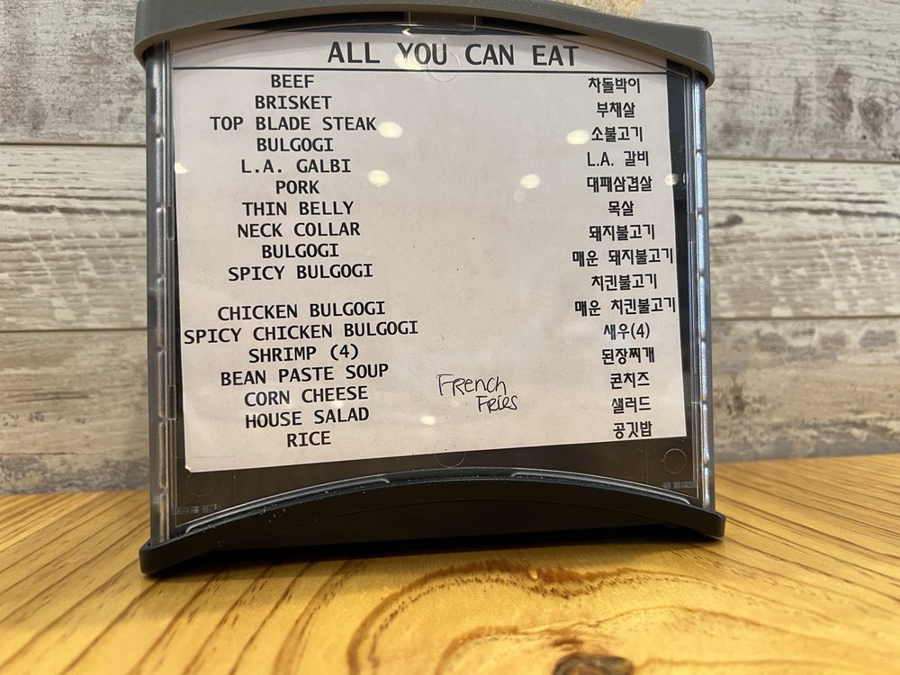 All you can eat selections