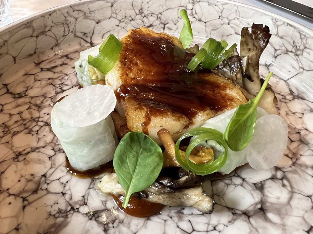 Glacier 51 Toothfish, Charred Mushroom, Sambal