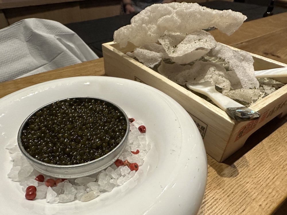Caviar on blue fin tuna, a standout course