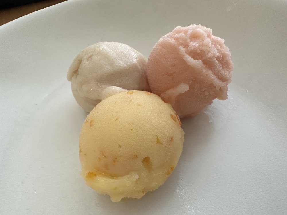 Housemade sorbet trio